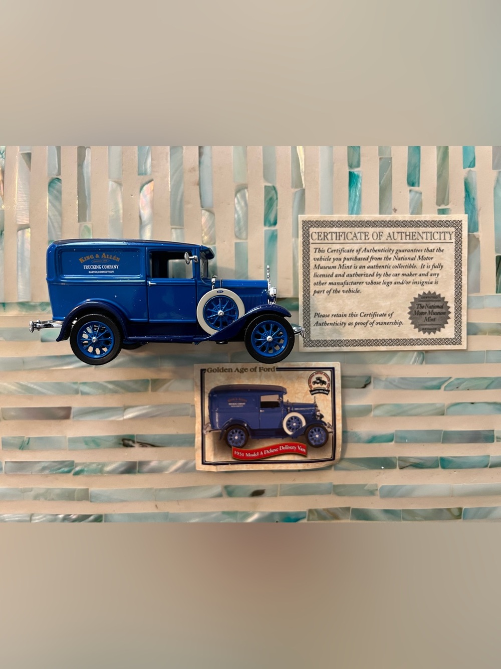 Blue 1931 Model A Delivery Van Diecast